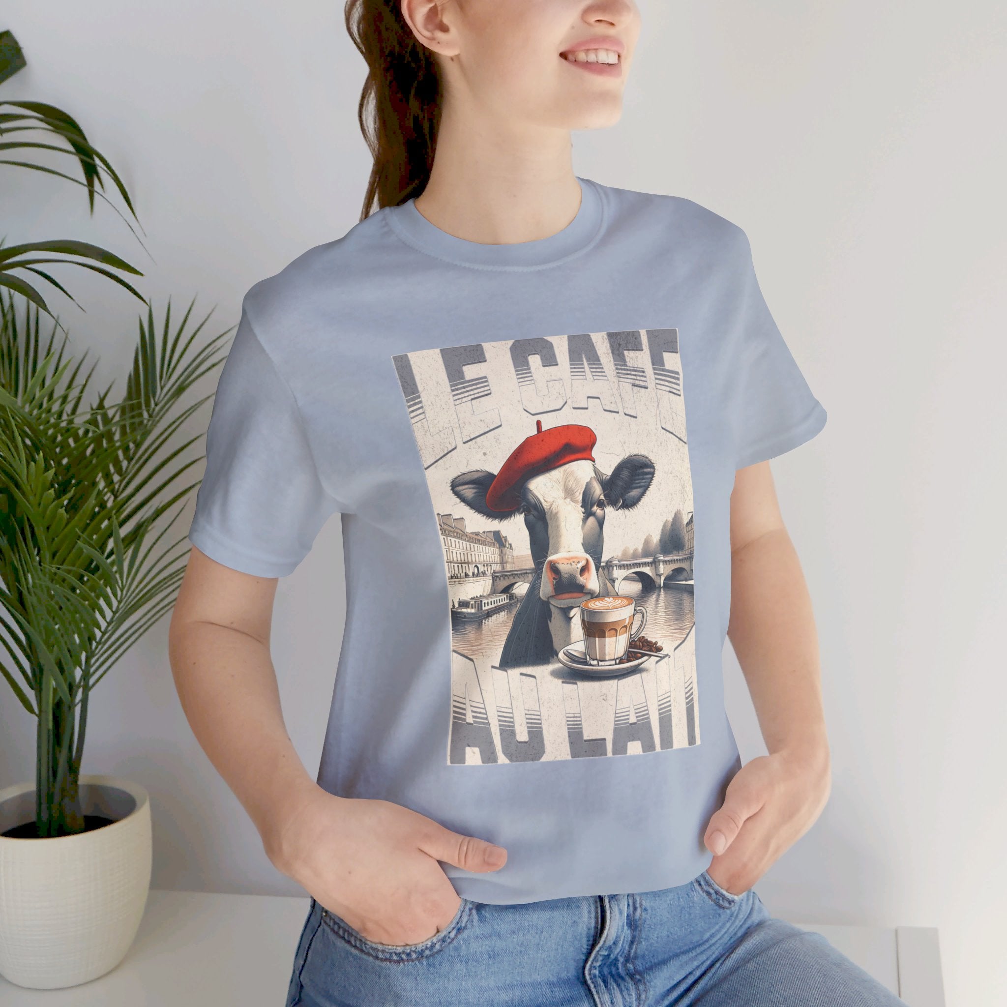 Le Cafe Au Lait - French Cow T-Shirt