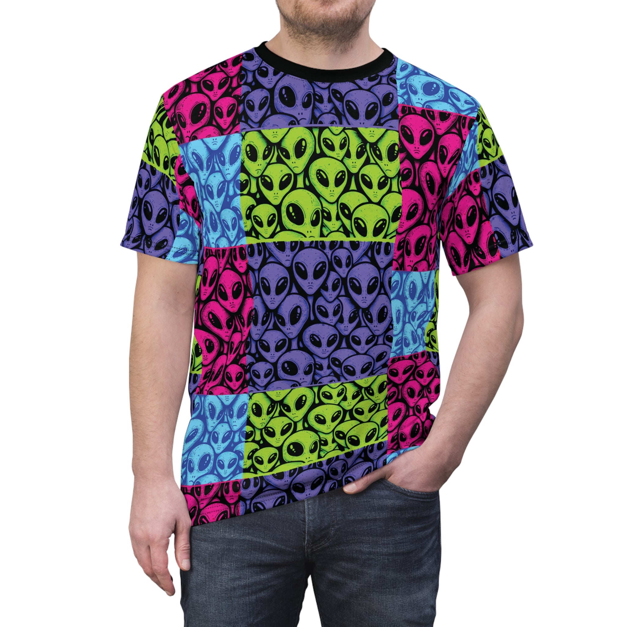 Extraterrestrial Invasion All-Over Print T-Shirt  - Stand Out From the Humans