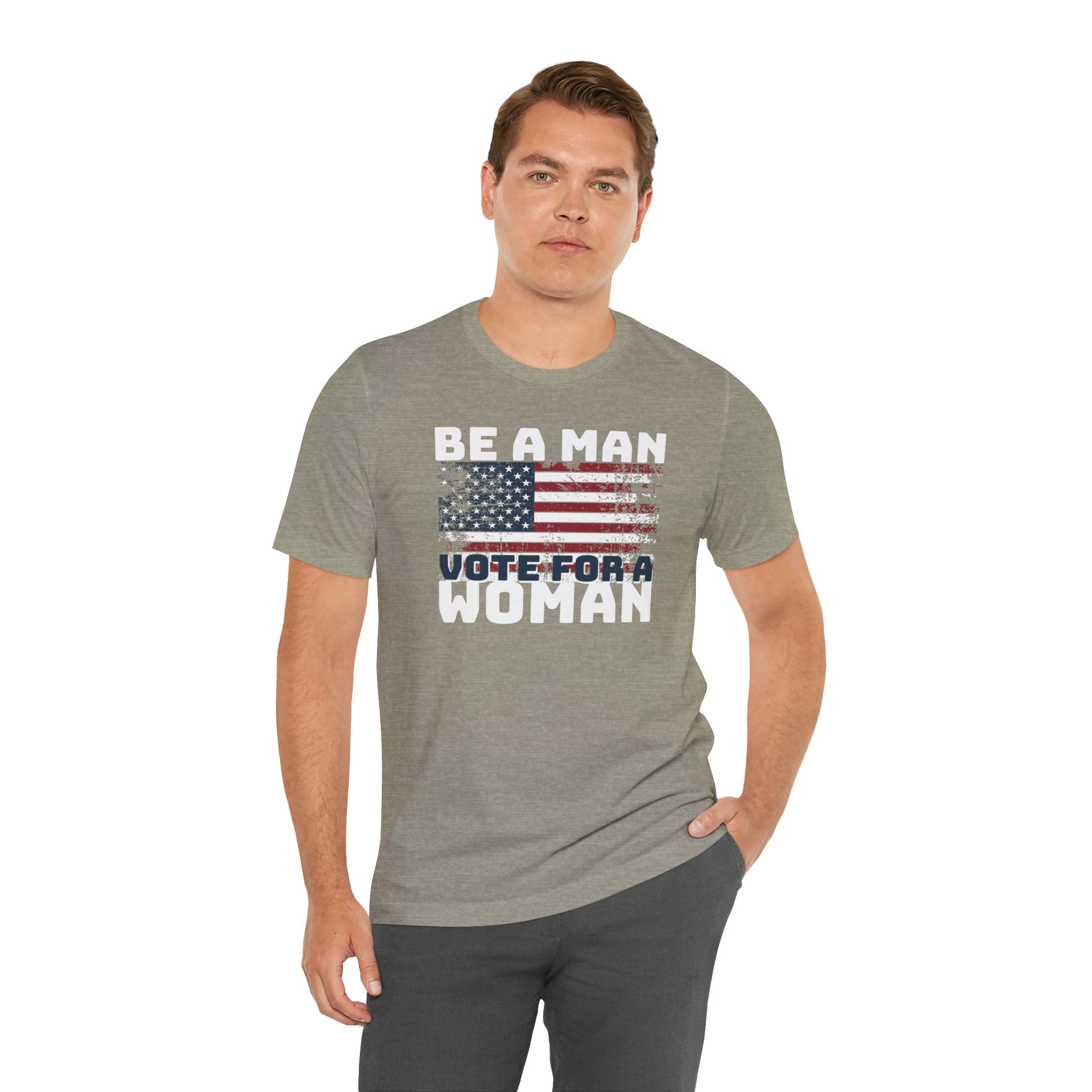 Distressed American Flag Vote Woman T-Shirt