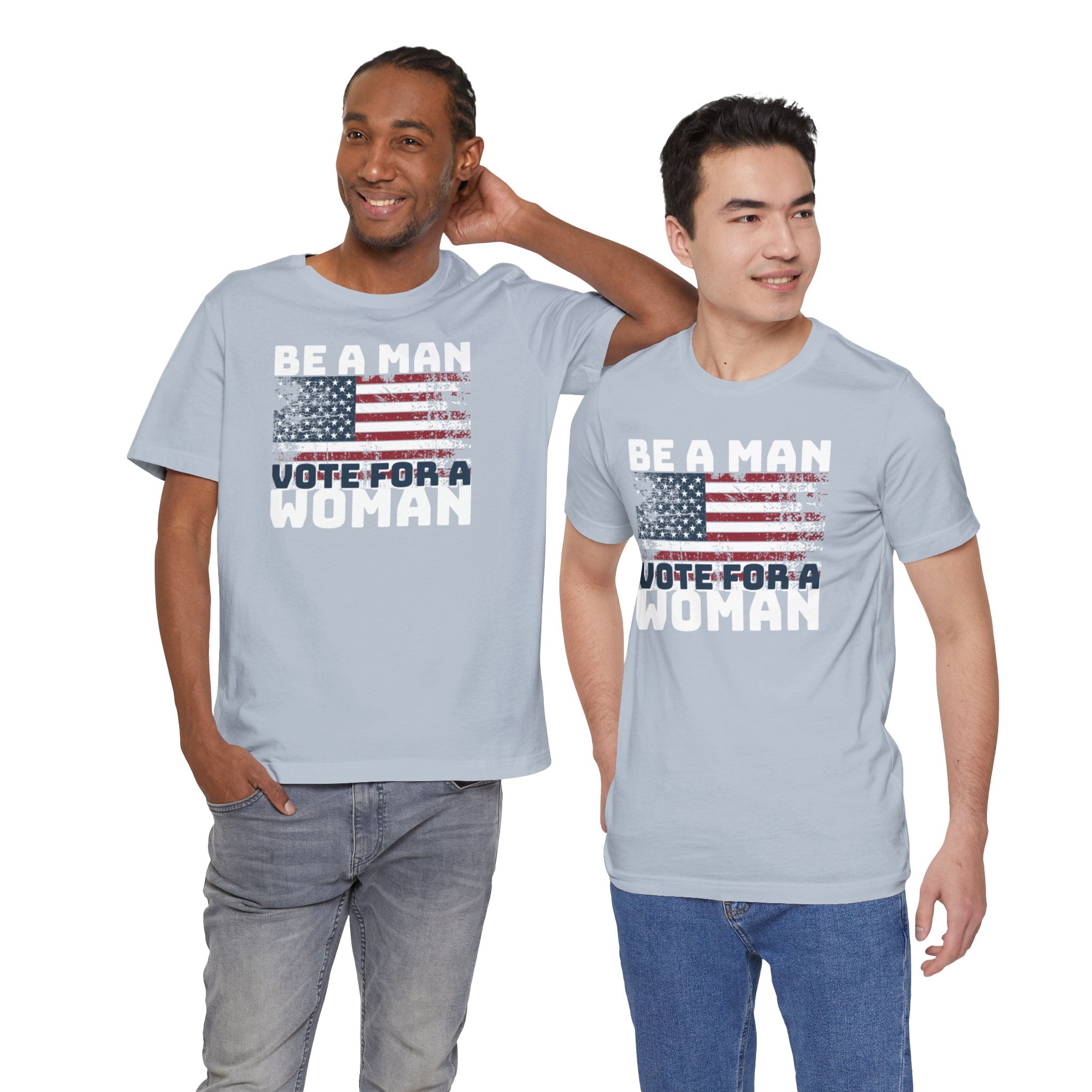 Distressed American Flag Vote Woman T-Shirt