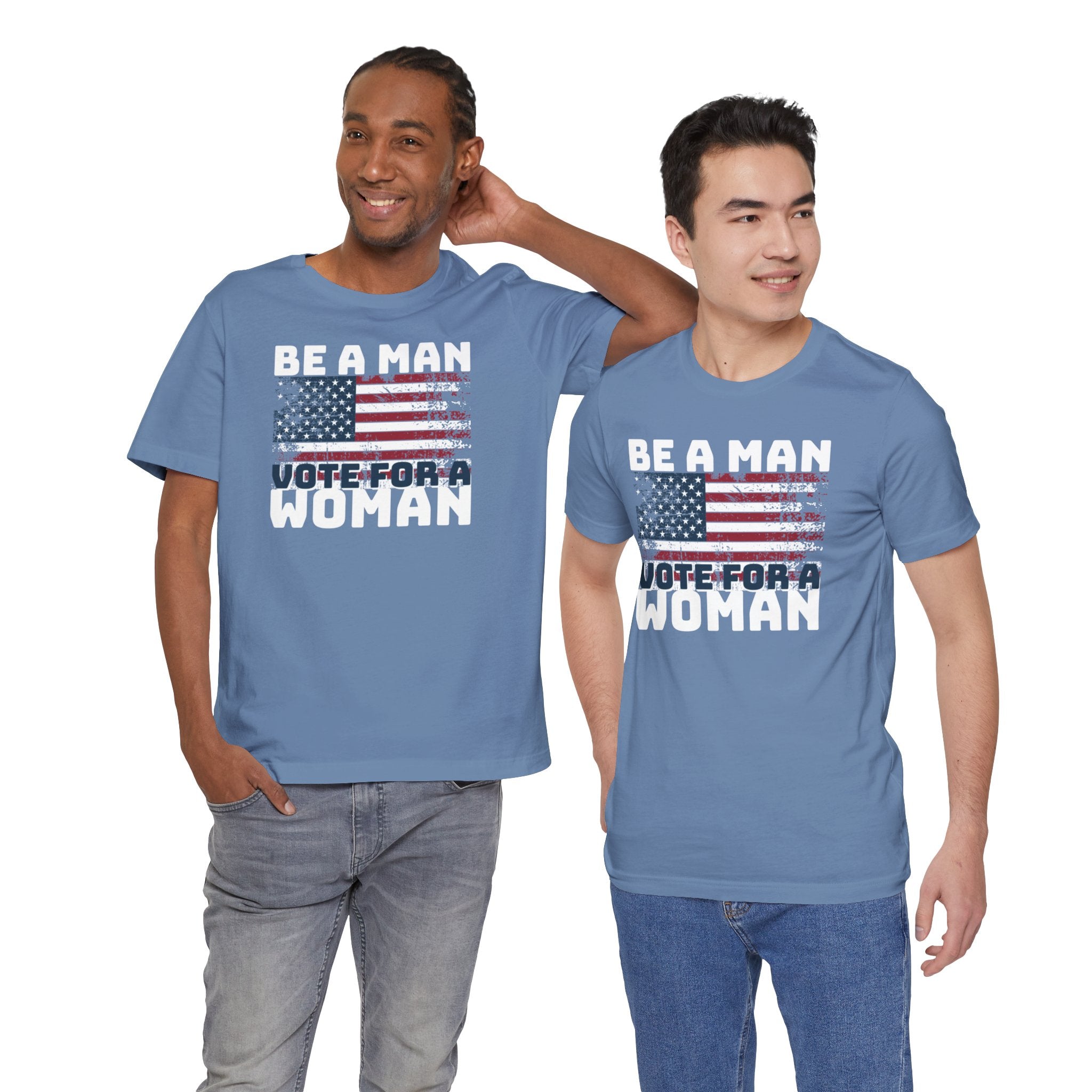 Distressed American Flag Vote Woman T-Shirt