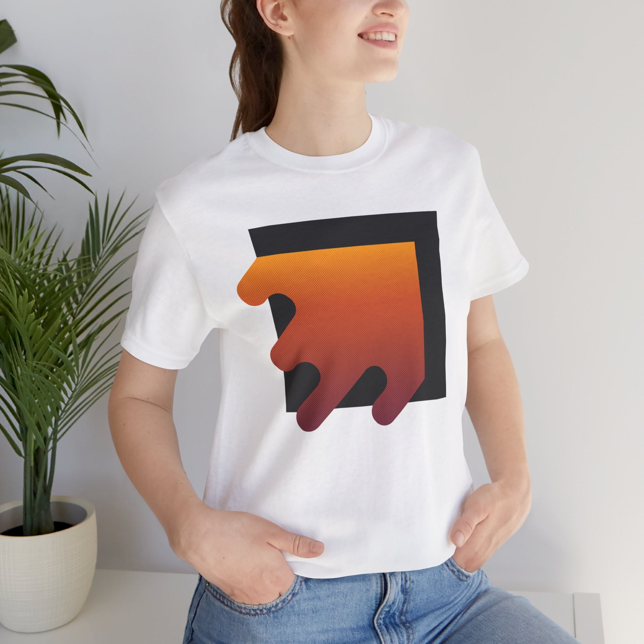 Waterfall Orange Red Dots Unisex T-Shirt