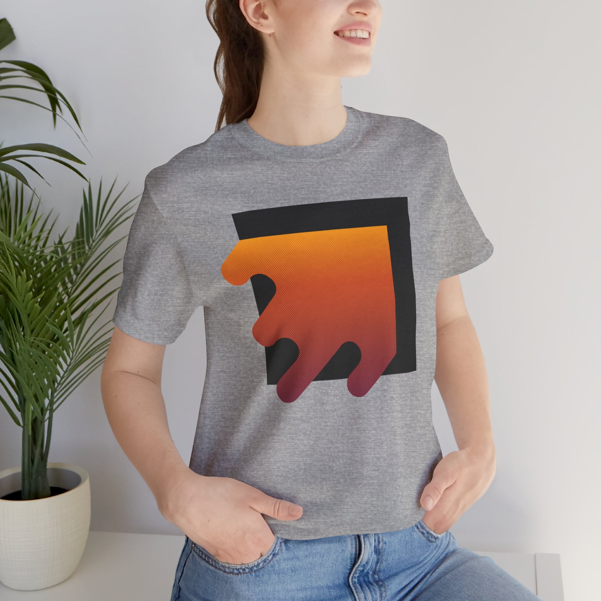 Waterfall Orange Red Dots Unisex T-Shirt