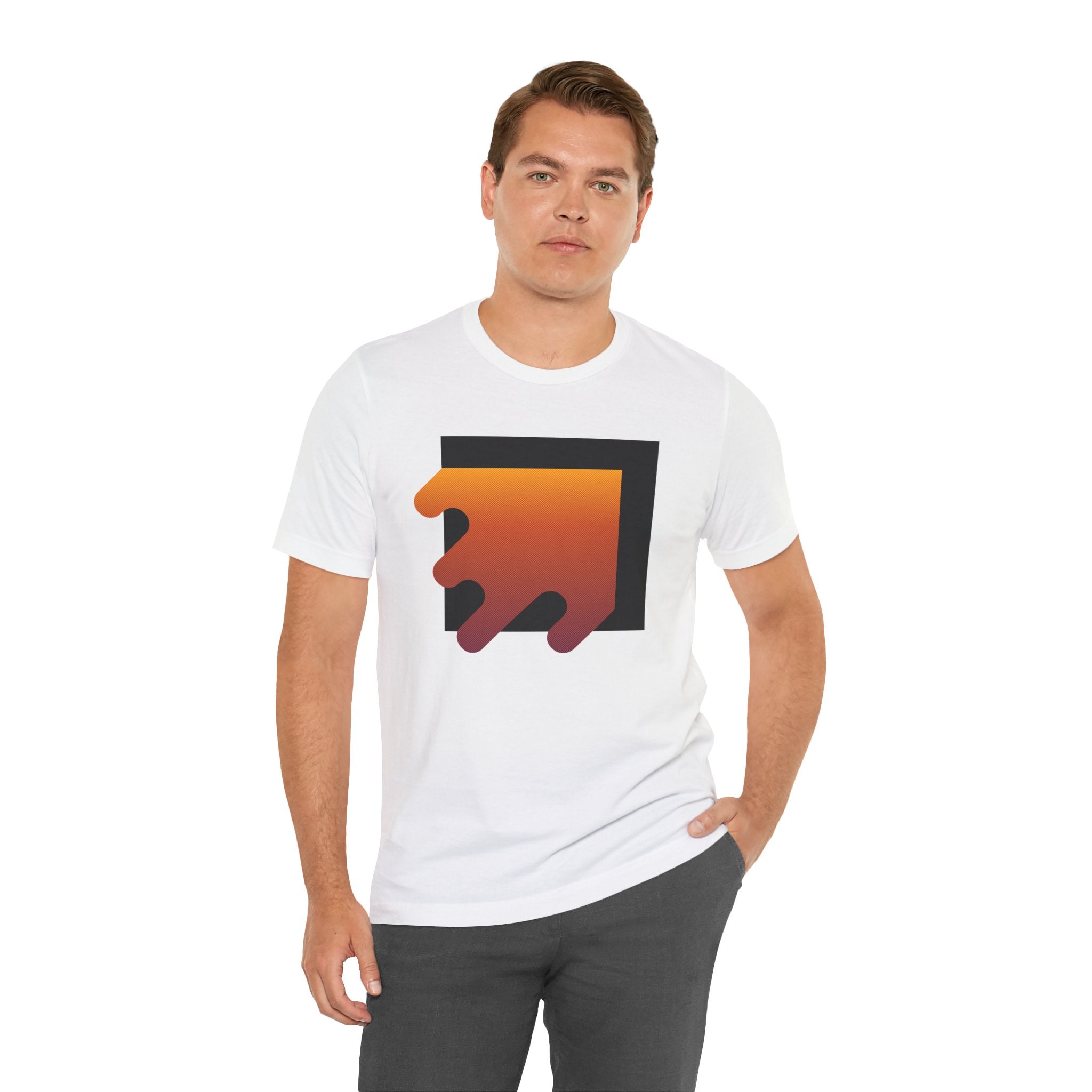 Waterfall Orange Red Dots Unisex T-Shirt