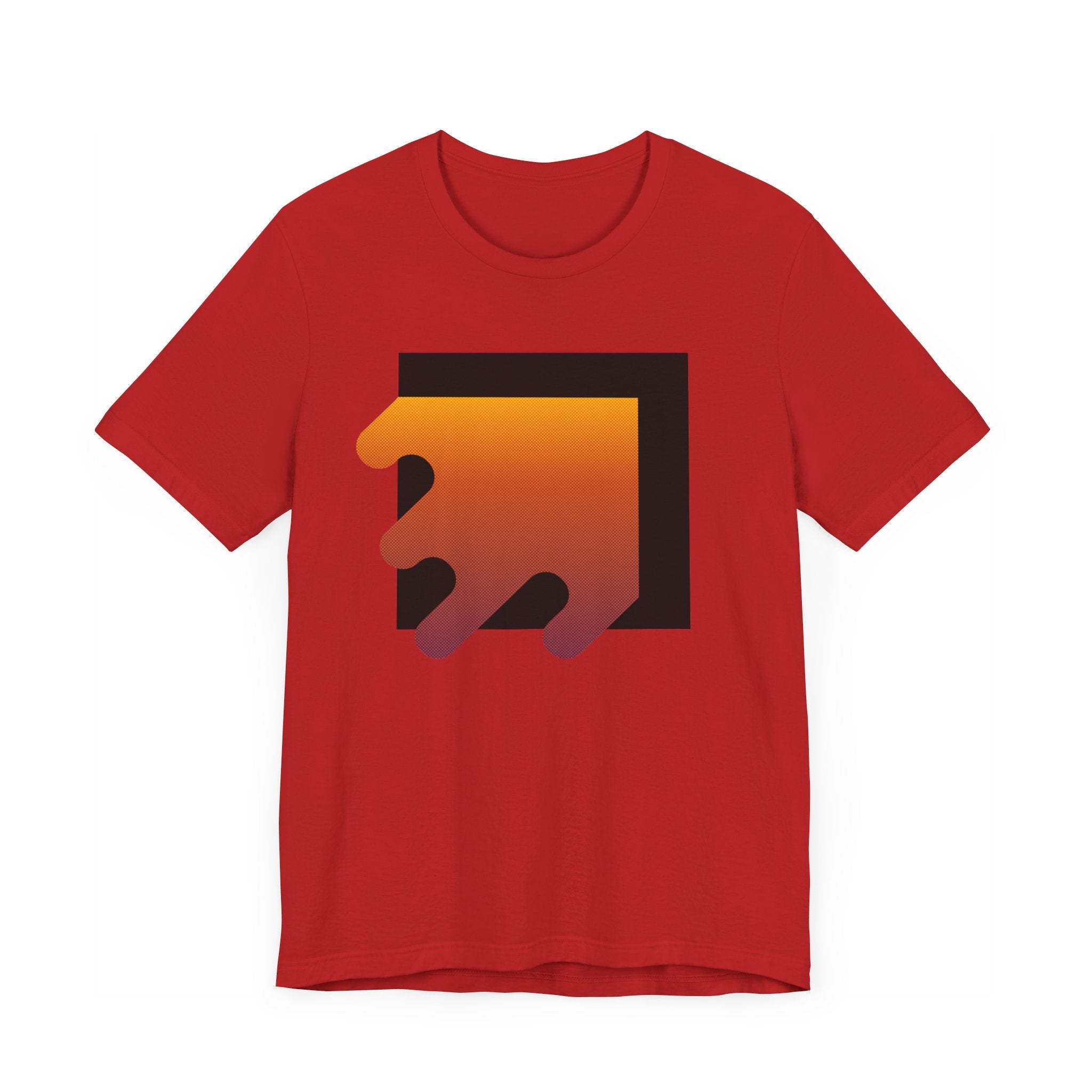 Waterfall Orange Red Dots Unisex T-Shirt