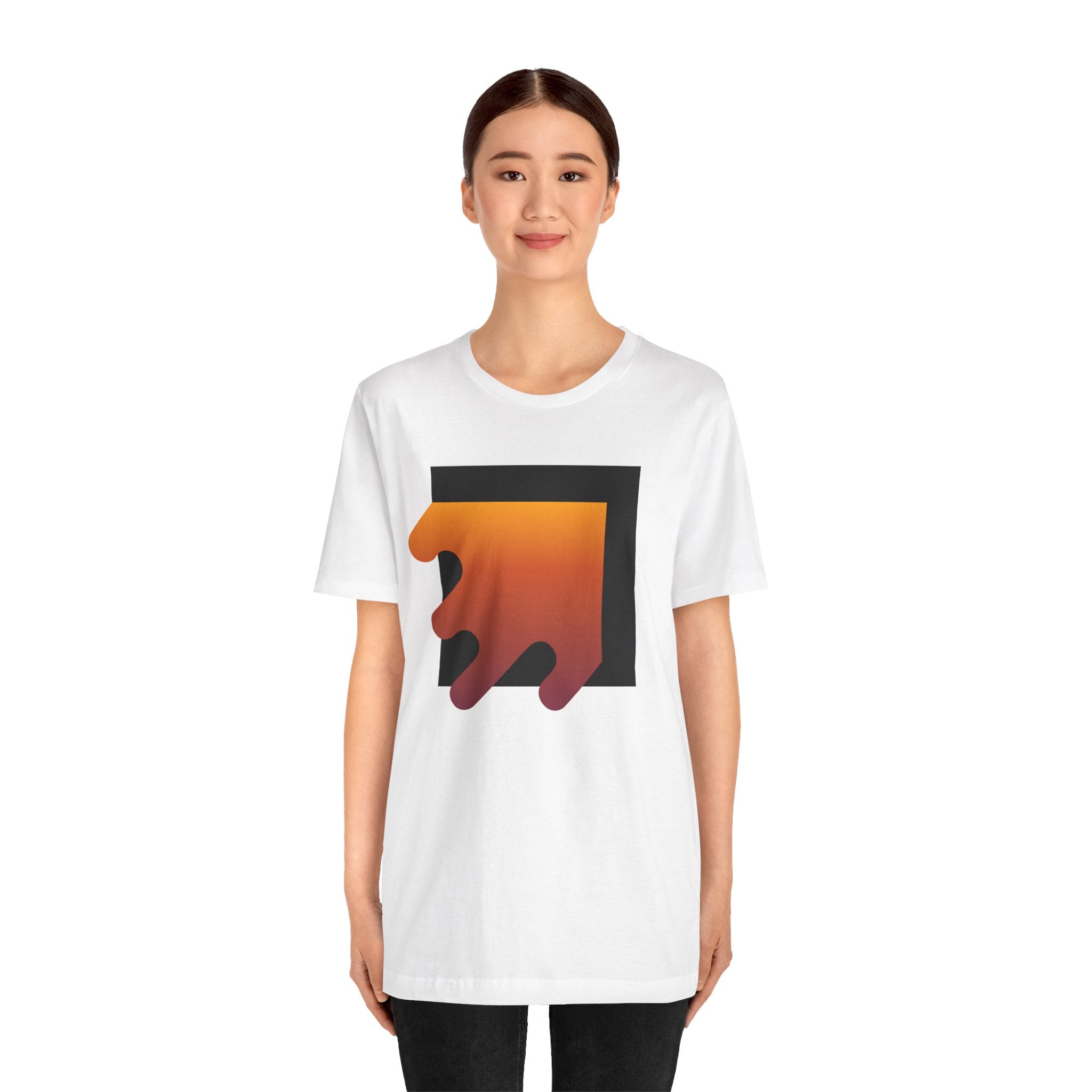 Waterfall Orange Red Dots Unisex T-Shirt