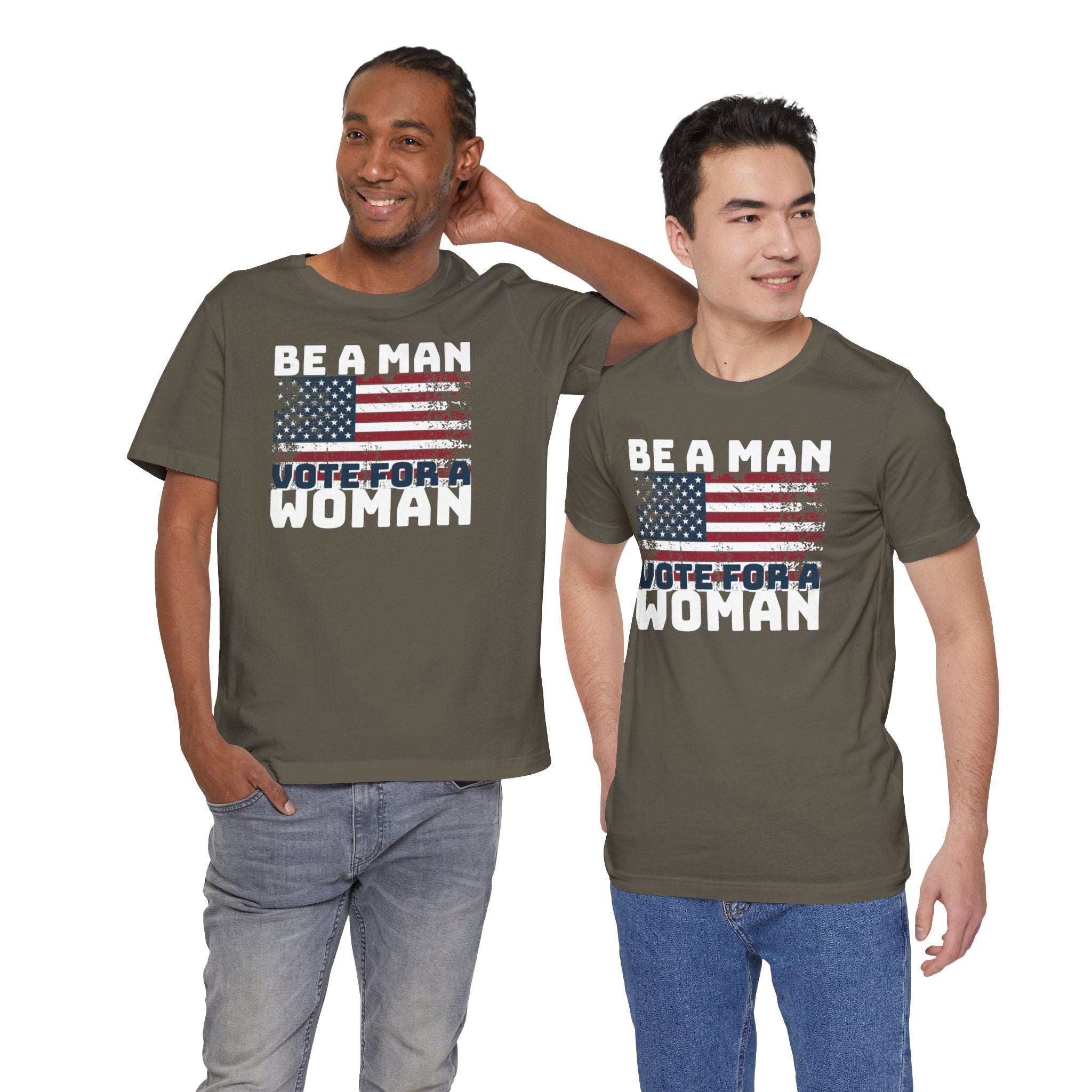 Distressed American Flag Vote Woman T-Shirt