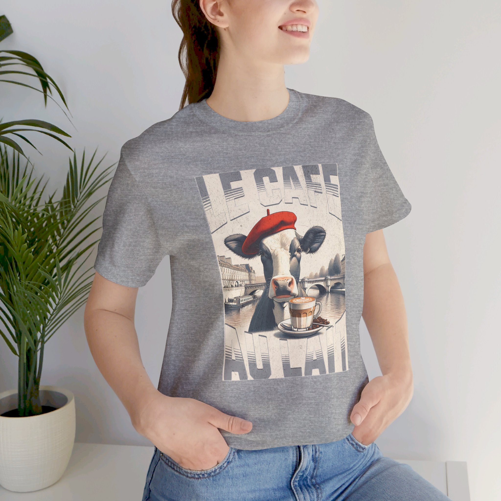 Le Cafe Au Lait - French Cow T-Shirt