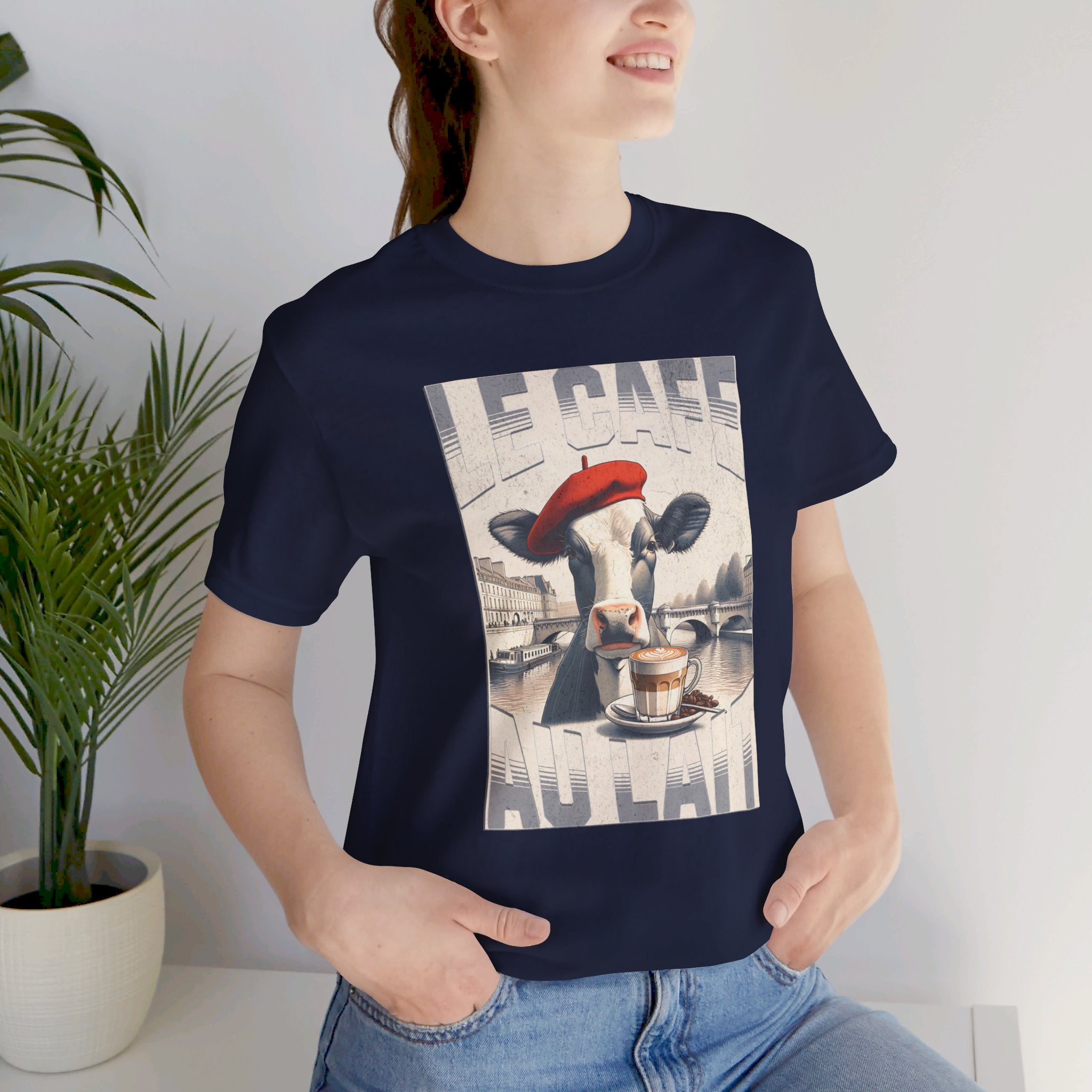 Le Cafe Au Lait - French Cow T-Shirt