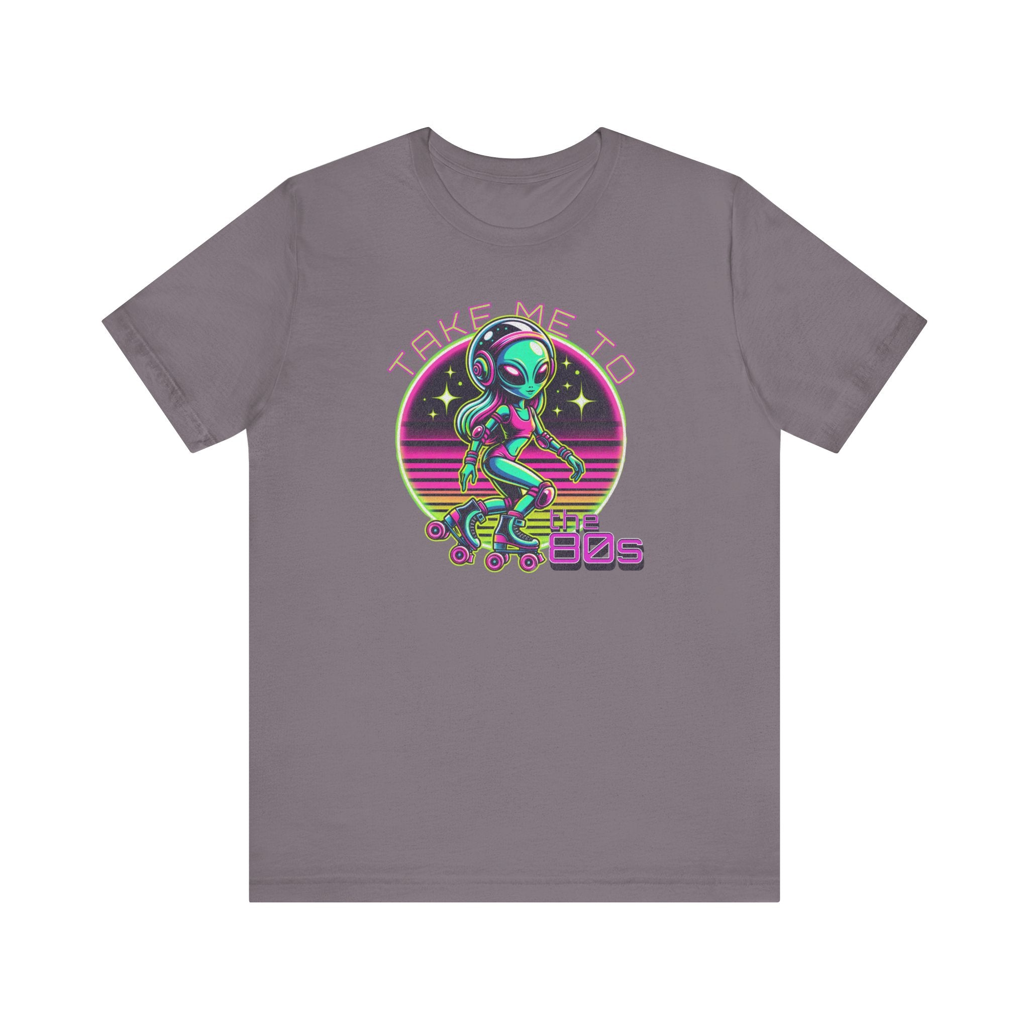 Alien 80s Roller Skate T-Shirt, Fun Graphic Tee, Eighties t-shirt, Retro Vibes, Skater Shirt, Alien Lover Top