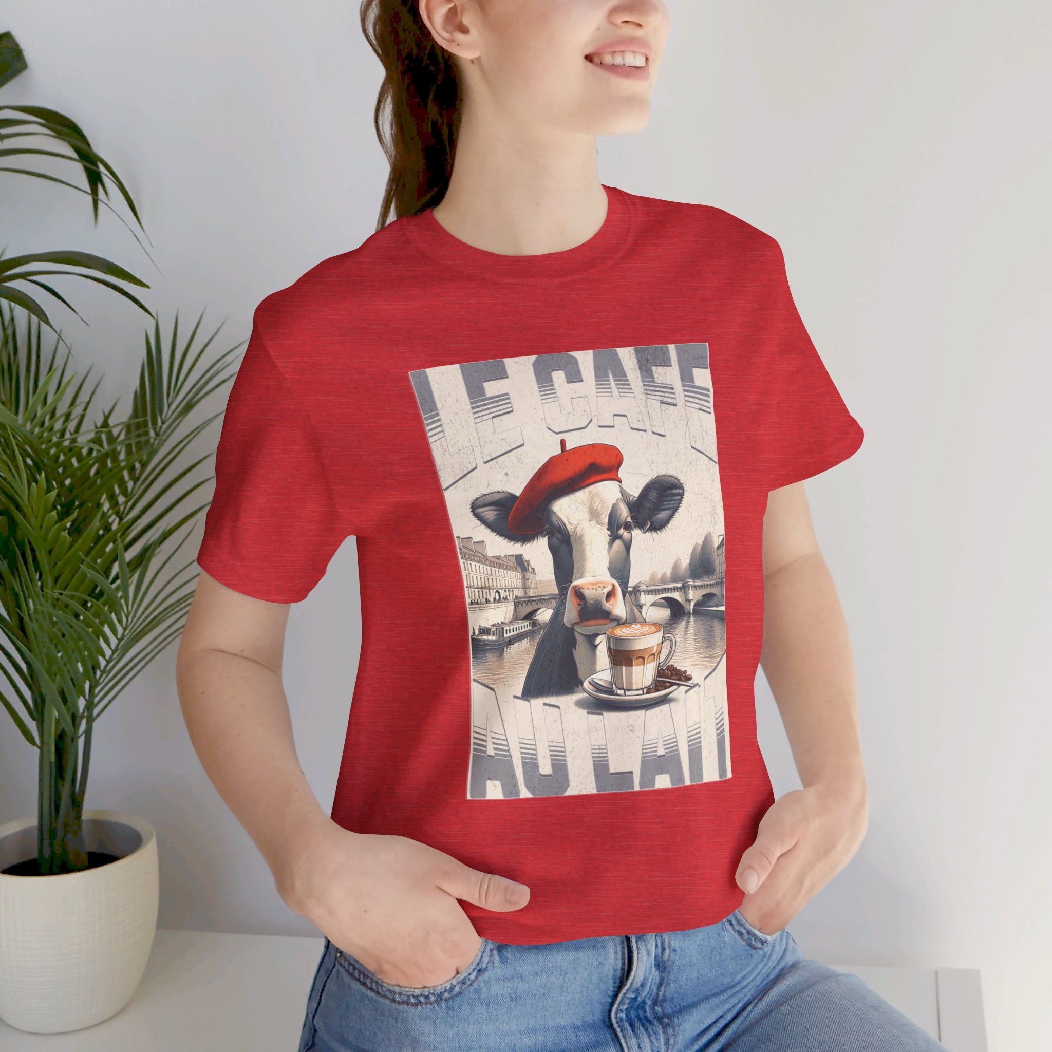 Le Cafe Au Lait - French Cow T-Shirt