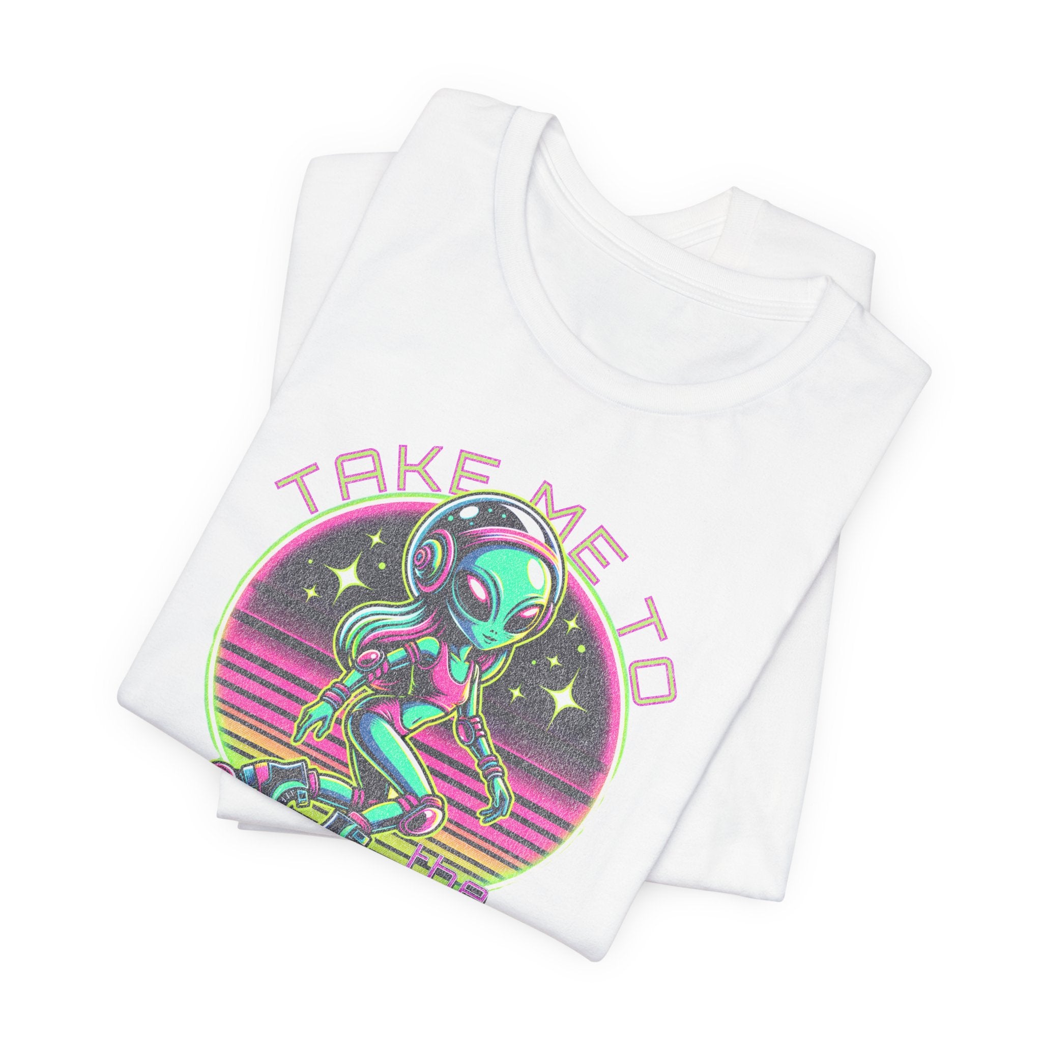 Alien 80s Roller Skate T-Shirt, Fun Graphic Tee, Eighties t-shirt, Retro Vibes, Skater Shirt, Alien Lover Top