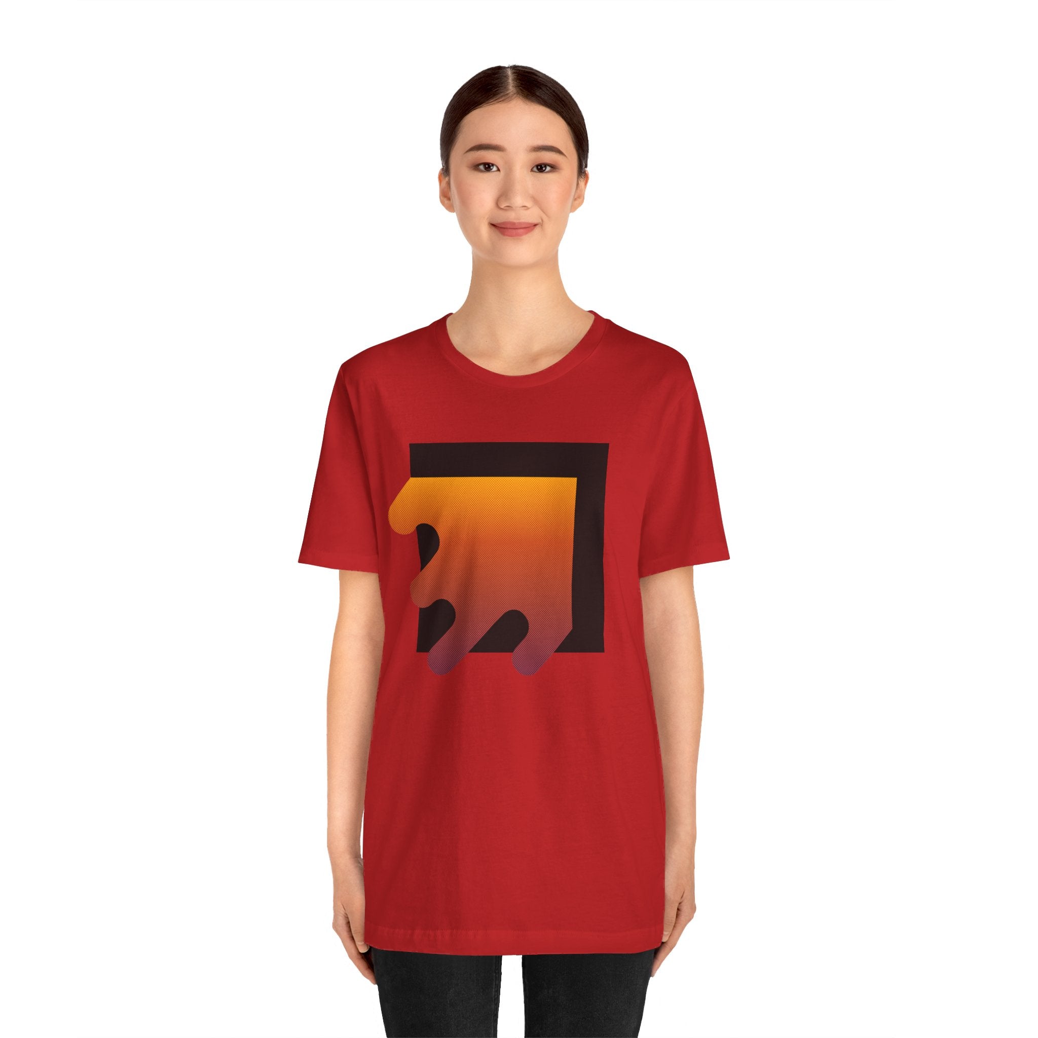 Waterfall Orange Red Dots Unisex T-Shirt