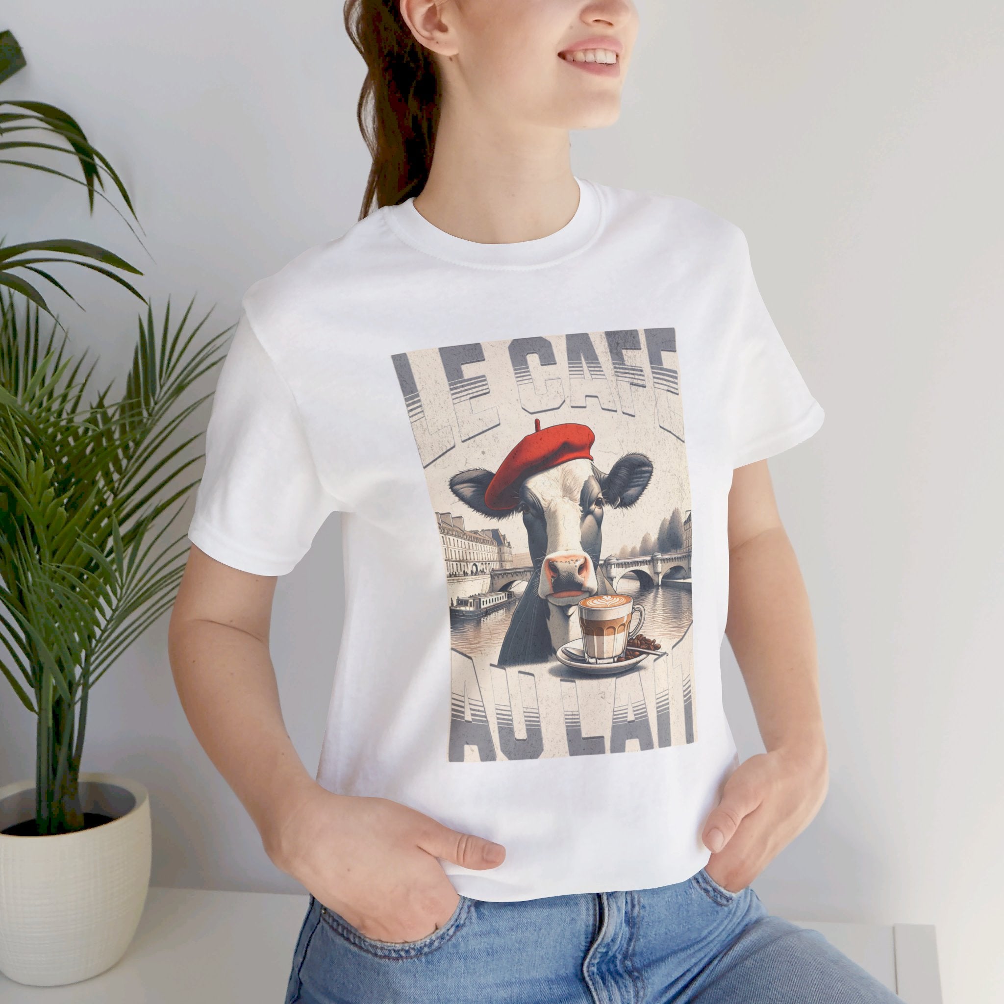 Le Cafe Au Lait - French Cow T-Shirt