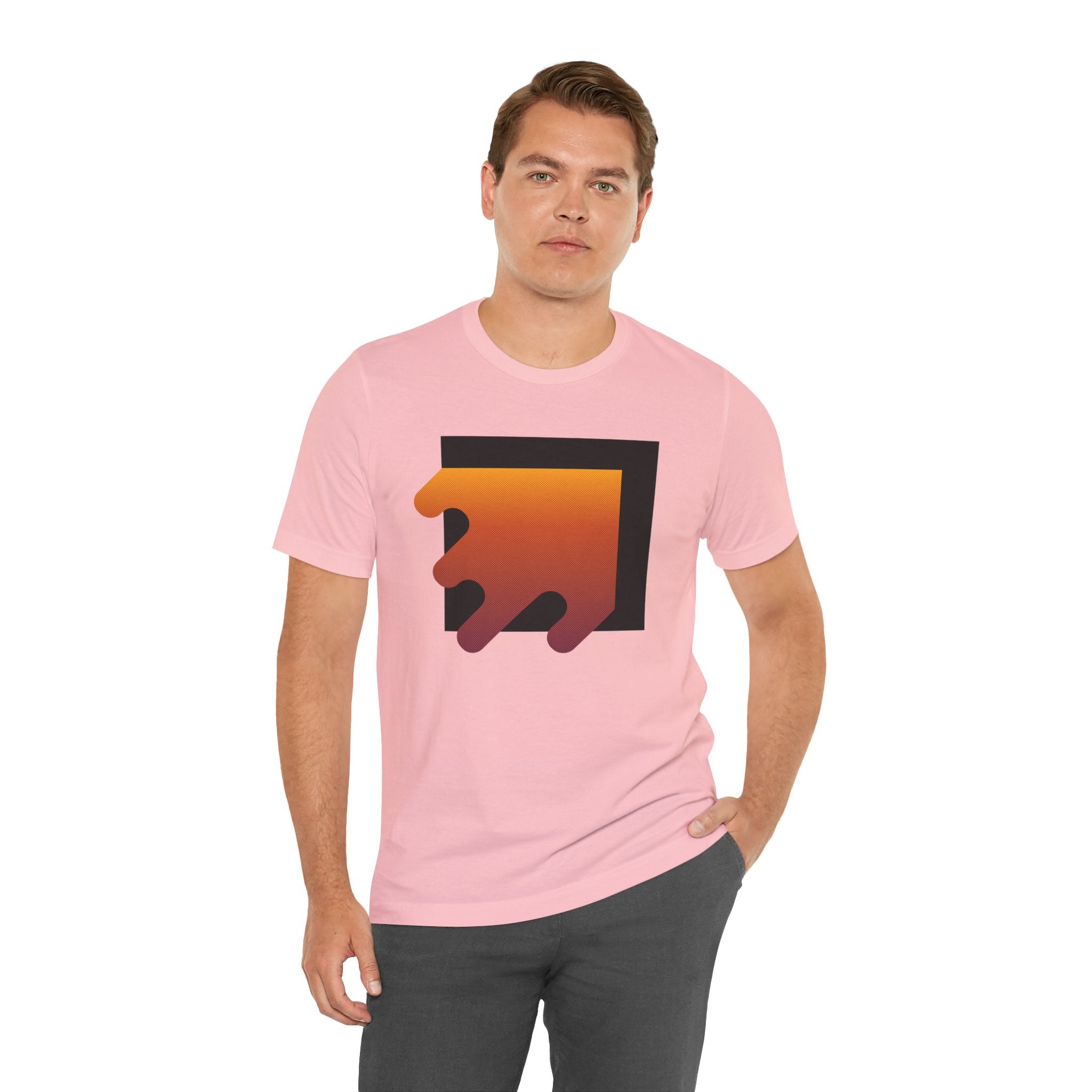 Waterfall Orange Red Dots Unisex T-Shirt